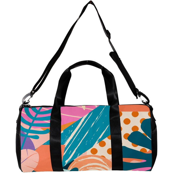 Спортивна сумка, маленька дорожня сумка, сумка для йоги, абстрактне тропічне листя, сумка для фітнесу на відкритому повітрі, ручна поклажа