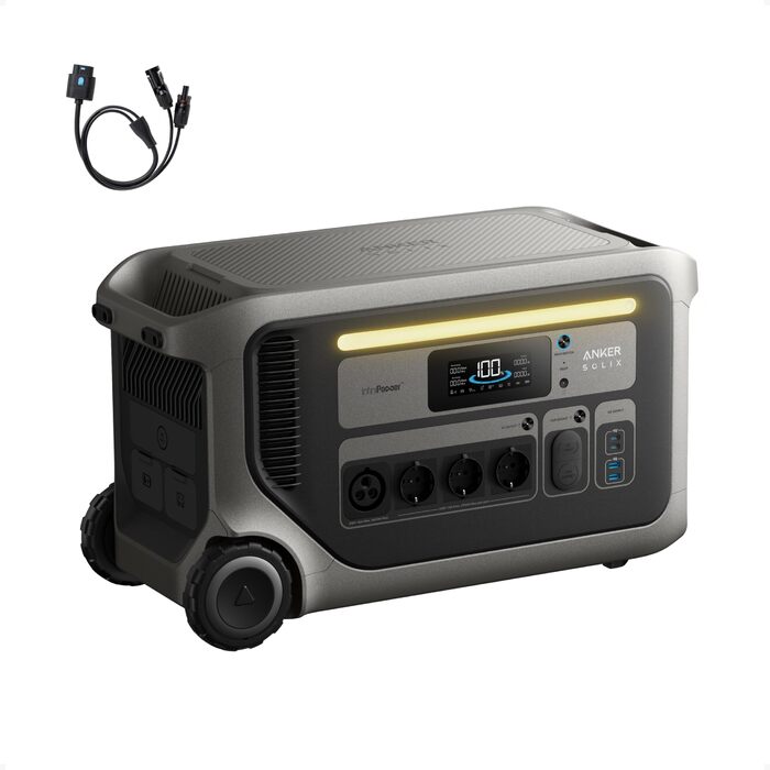 Електростанція Anker SOLIX F3000, 3072 Втгод, 3600 Вт, вихід 230 В, генератор живлення для кемпінгу, кемперів та надзвичайних ситуацій