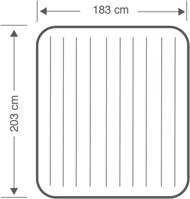 Надувне ліжко Intex 12-68755 Classic Downy Blue 'King', клапан 2-в-1, 183 x 203 x 22 см