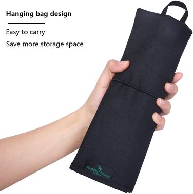 Столові прибори Рулон Чорний кемпінг Портативний намет Кілочки Сумка для перенесення Посуд Кухонний набір Палички для зберігання С