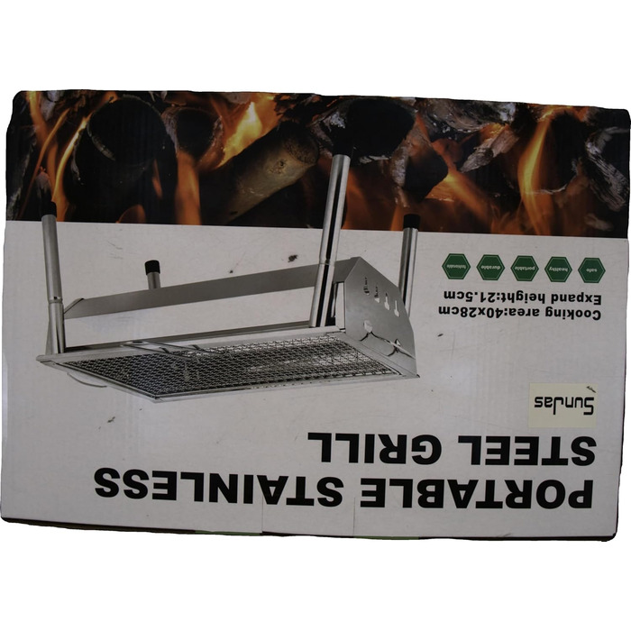 Гриль для пікніка з нержавіючої сталі вугільний гриль невеликий гриль портативний кемпінговий гриль знімний гриль-барбекю для вечі