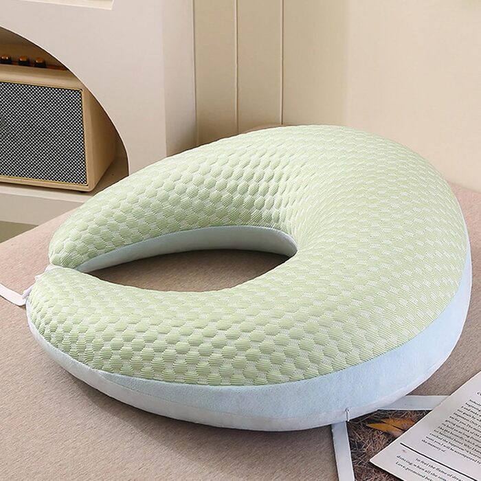 Універсальна ергономічна в&39язана подушка Crealis - подушка для читання для дорослих, сидіння в ліжку, ергономічний підлокітник, аксесуари для дому для дивана, гри, роботи, в&39язання гачком, відпочинку, підлоги, квартири, зелена