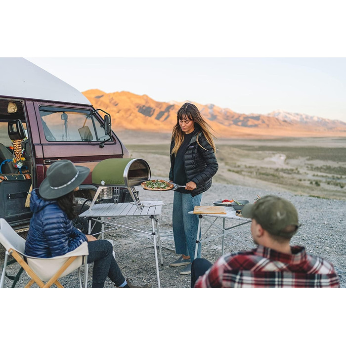 Мобільна вулична піч для піци Roccbox By Gozney для дому - з професійною шкіркою для піци - з газовим живленням і кам'яною плитою - вбудованим термометром і термостійким силіконовим покриттям