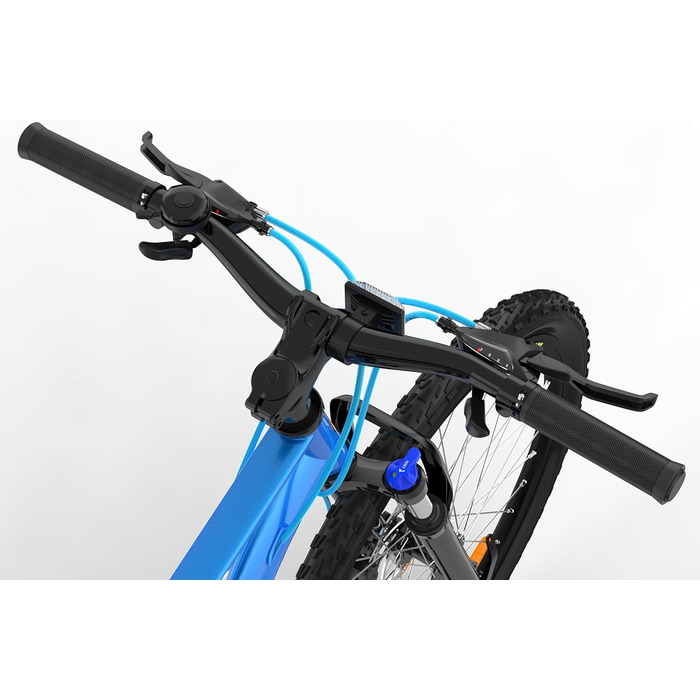 Дорослі та підлітки від 145 см 26&39 Гірський велосипед з амортизаційною вилкою Кросовий велосипед 21 швидкість перемикач швидкостей Чорний, 2