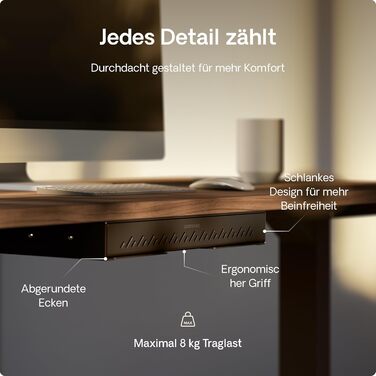 Органайзер для столу Desktronic, коробка для зберігання під столом, стіл для офісу, школи, домашнього офісу, канцелярське приладдя, металева шухляда, прихована шухляда (чорний)