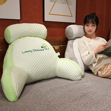 Подушка для спини Chillwave, подушка для спини Mivoza, подушка Chill Wave, трикутна подушка Chillwave у формі крижаної квасолі, трикутна подушка Chillwave у формі крижаної квасолі (Сіра, XL (70 x 50 x 25 см)) XL (70 x 50 x 25 см) Сірий