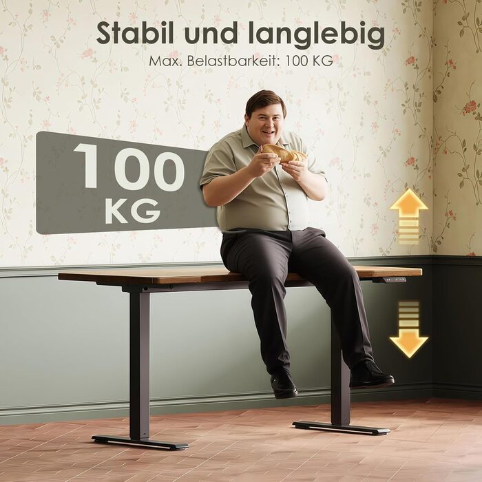 Рама столу OffiGo з регульованою висотою та 2 двигунами, регульовані по висоті ніжки столу з USB-C та A, електрична рама столу з 3 ручними елементами керування з пам&39яттю, стіл для роботи стоячи для столів 100-200 см, чорний, 2 двигуни, чорний