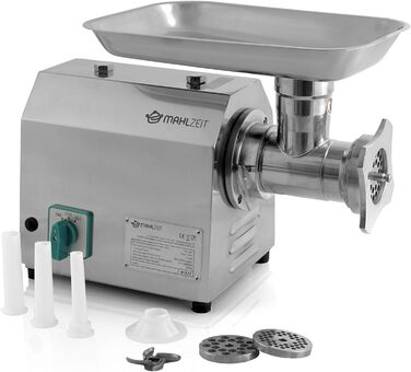 Професійна м'ясорубка з нержавіючої сталі електрична 750 Вт - 150 кг/год м'ясорубка з нержавіючої сталі, ковбасна машина в якості