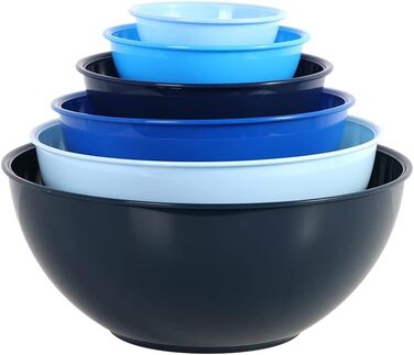 Набір мисок для змішування BoxedHome з кришками, миски для змішування, упаковка з 12 мисок для змішування, пластикова салатниця Не