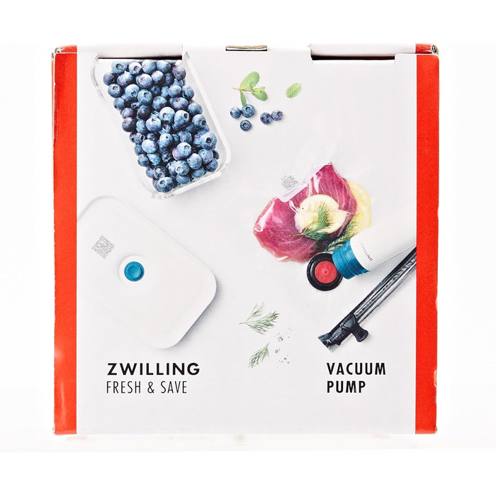 Вакуумний насос ZWILLING Fresh & Save, зручний вакуумний пристрій, для всіх банок і пакетів Fresh & Save, White-La Mer Blue Pump Single