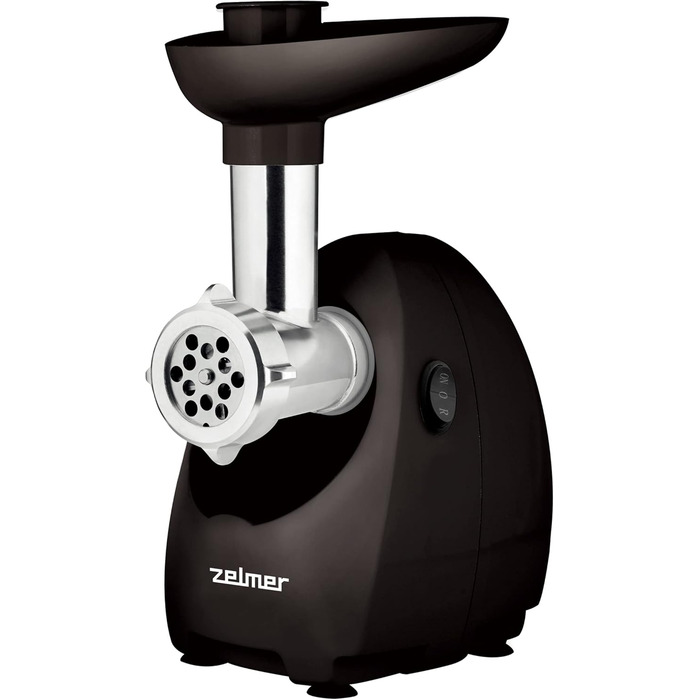 М'ясорубка Zelmer ZMM4085B, потужність 1900 Вт, об'єм фаршу 2,5 (KG/MIN), двосторонній ніж, 3 типи сит