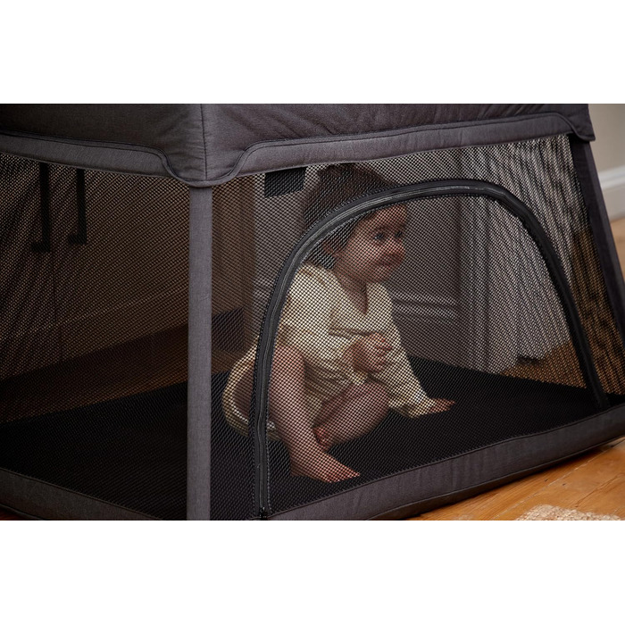 Компактне дитяче ліжечко-дорожнє ліжечко з матрацом від Baby Elegance Легке, складне ліжечко з колискою та сітчастими бортиками Ідеальне портативне ліжечко-дорожнє ліжечко для немовлят та малюків вагою до 15 кг