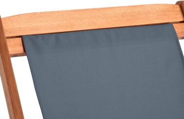 Дерев&39яний шезлонг Casaria, водонепроникний, складаний, регульований, вантажопідйомність 160 кг, підлокітники, подушка для шиї, садовий/балконний шезлонг, акацієве дерево, 94x94x60 см, антрацит