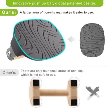 Ручки для віджимань Dolibest, ручки для віджимань на підлозі (2 шт.) Калістеніка Паралелети, компактна стійка для фітнесу, портативні ручки для віджимань, обладнання для віджимань для дому, спортзалу, тренувань, в дорозі, чорний