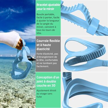 Набір для дорослого підводного плавання, безрамкова маска для дайвінгу Macaron, маска для підводного плавання з надшироким оглядом 180 та захистом від запотівання, професійна маска для підводного плавання із захистом від протікання, плавальні окуляри для 