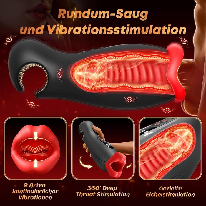Мастурбатор для чоловіків з двосторонніми намистинами, 9 налаштувань вібрації, секс-іграшка для чоловіків, мастурбатор, вібратор для пеніса з 4 хвилями всмоктування, набір секс-іграшок для чоловіків з ручним тренажером та керуванням за допомогою застосунк
