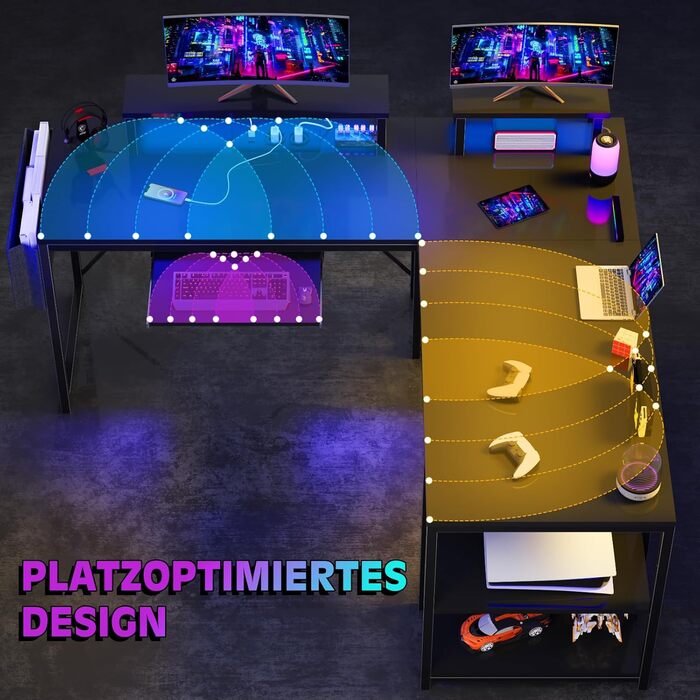 Ігровий стіл Flamaker L-подібної форми 140x140 см