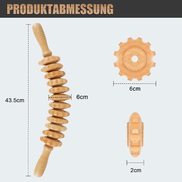Преміум фасційна паличка з ручкою, Масажний ролик для корекції тіла, Антицелюліт, Масажне дерево для спини, шиї, ніг, спини