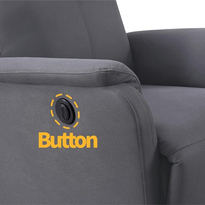 Розслаблююче крісло-реклайнер, масажне крісло з електрорегулюванням, ергономічне крісло для перегляду телевізора, роботи та сну (Roland Grey)