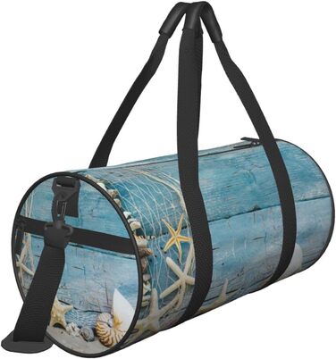 Дорожня сумка-циліндр з мушлевим візерунком, спортивна сумка для чоловіків та жінок, сумка-мішок, спортивна дорожня сумка