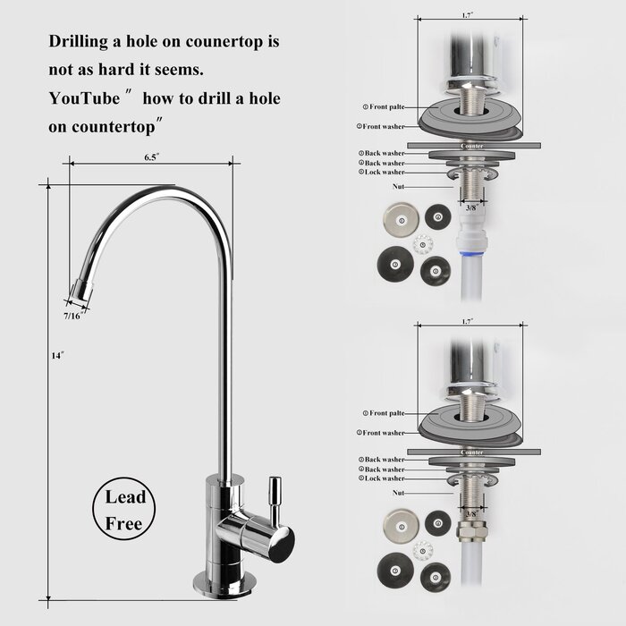 Ступінчаста система фільтрів для питної води зі зворотним осмосом Geekpure плюс 7 додаткових фільтрів безкоштовно -75 GND, 5-