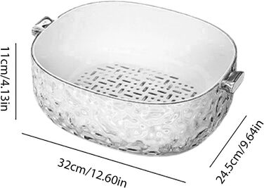 Умивальник - Багатофункціональна двошарова раковина - і мийка для овочів, для дому, пікніків, кемпінгу, холодильника, як перекус для ягід, таких як полуниця, кавуни та помідори, а також білого