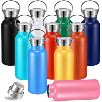 Мл з нержавіючої сталі Спортивна пляшка для води з подвійними стінками з ізоляцією з кришкою з ручкою Металева пляшка для води Баг