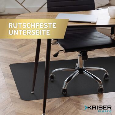 Захисний килимок для підлоги Kaiser, чорний, 120x150 см - килимок для столу, чорний - килимок для стільця - нековзний килимок для стільця - захисний килимок для офісних стільців - килимок для стільця, 120 x 150 см