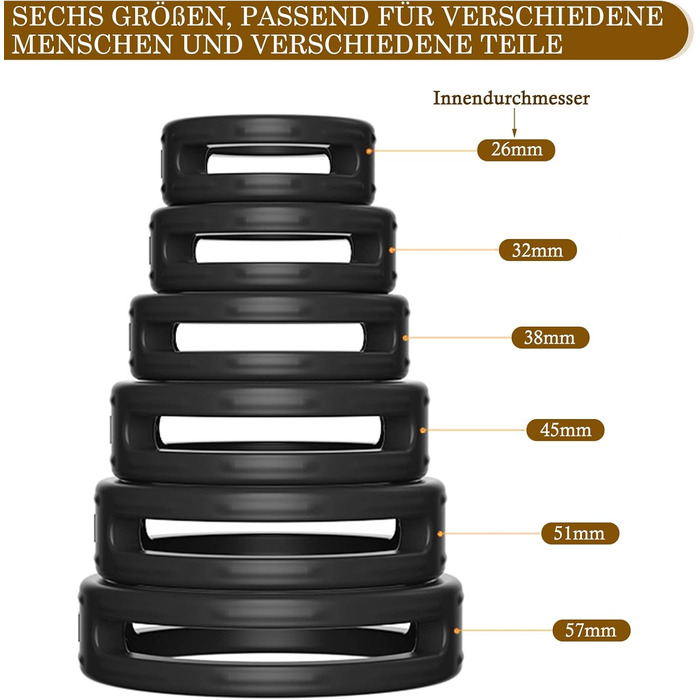 Кілець для півня екстремальний силікон з 3 кільцями для пеніса, кільце для пеніса еластичний силікон, багатофункціональне кільце для яєчок головка кільце півня кільце півень кільце для пеніса секс-іграшка для чоловіків, 6