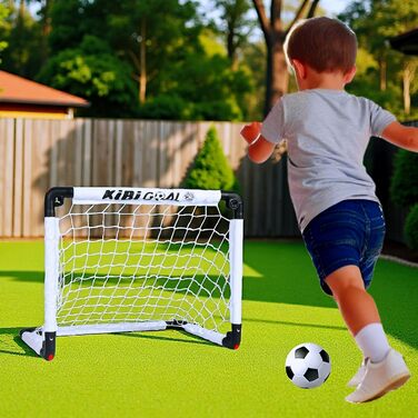 Дитячі футбольні ворота, складні футбольні ворота для приміщень, 60x45 см/90x60 см/115x80 см, складні міні-футбольні ворота для саду, дитячі - маленькі футбольні ворота для використання в приміщенні та на вулиці, білі, 60x45 см