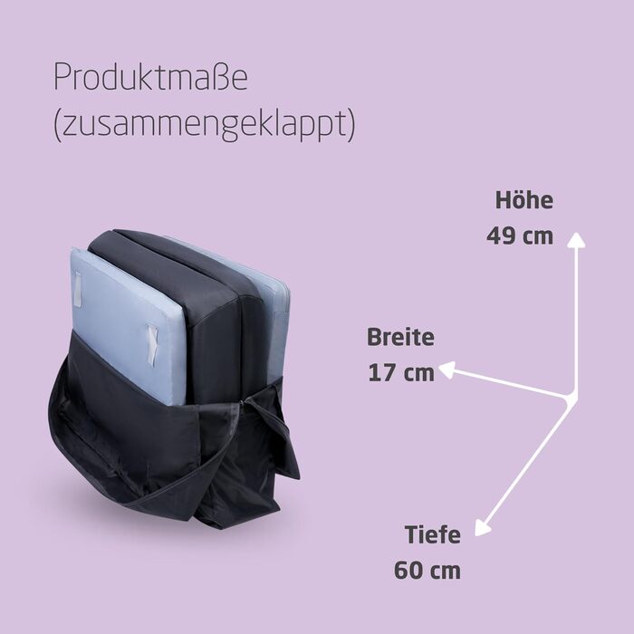 Дорожнє ліжечко 2-в-1 для немовлят, 0-3 роки, 0-15 кг, Компактне дорожнє ліжечко, 2 рівні, Бічне вікно, Складане та легке, Розширюваний матрац, Екологічно чисте, Essential Graphite Iris2 Essential Graphite, 2