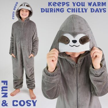 Кігурумі CityComfort Лінивець, пухнастий фліс, сірий 9–10 років