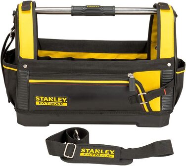 Тримач для інструментів Stanley FatMax (сумка для інструментів 48 см x 25 см x 33 см, нейлон 600 деньє, водонепроникна пластикова основа, ергономічна гумова ручка, рама сталева посилена, регульований плечовий ремінь) 1 Чорний