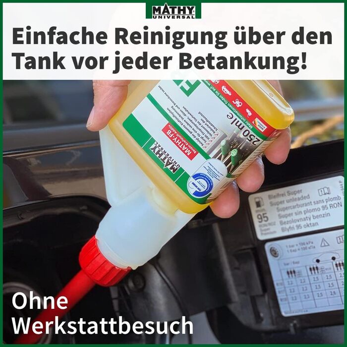 Паливна присадка MATHY-FB Gasoline Care, 250 мл - Присадка до бензину - Живить і очищає всю паливну систему двигуна - Присадка для бензину