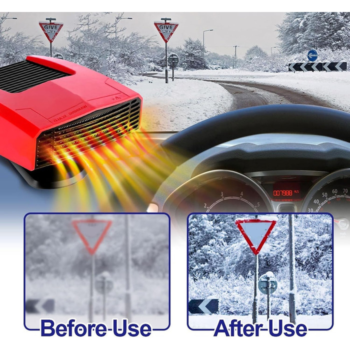 Акумуляторний обігрівач Fockety, портативний, тихий обігрівач для невеликих приміщень зі світлом, USB-портом та термостатом, акумуляторний розморожувач вікон автомобіля для автомобілів, офісу
