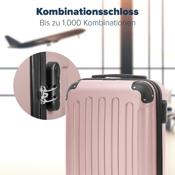 Валіза ручна поклажа TRVLMORE 54x36x20 см - валізи та візки, дорожня валіза на колесах, ручна поклажа візок 54x36x20, тверда валіза мала, валіза ручна поклажа 54x36x20 легка, візок ручна поклажа, рожева валіза ручна поклажа Рожева