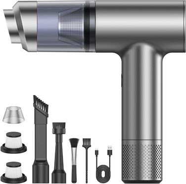 Стьобаний північний ручний пилосос, акумуляторний ручний пилосос 15000Pa USB-C Акумуляторний, міні-пилосос з безщітковим двигуном,