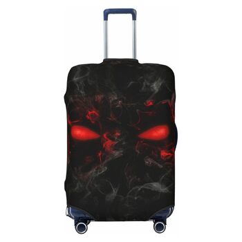 Чохол для багажу Похмурий Череп з еластичної тканини, захисний від подряпин та пилу, чорний, розмір 85 см