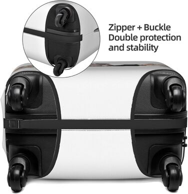 Чохол для валізи з принтом собак та котів, еластичний захист від подряпин, розмір 90 (чорний)