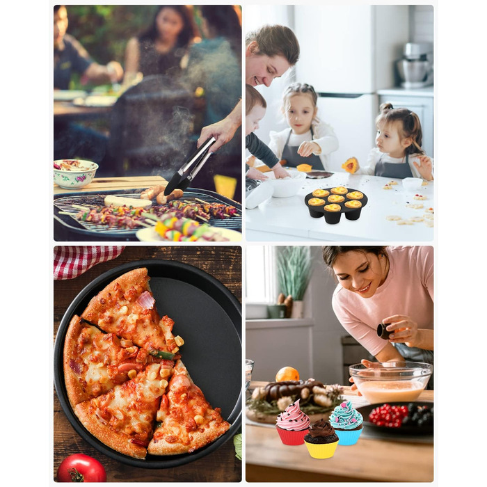 Дюймові аксесуари для фритюрниці, набір із 16 предметів із 200 аркушів паперу для випічки, підходить для фритюрниць діаметром понад 18 см (7 дюймів), 7-