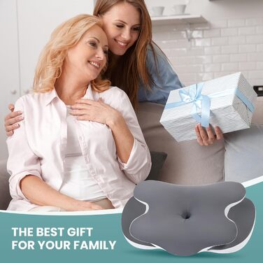 Подушка JINXIA з піни з ефектом пам&39яті для всіх типів сну, ергономічна ортопедична подушка для голови для полегшення болю в шиї та плечах, подушка для шиї зі знімним чохлом, сіра