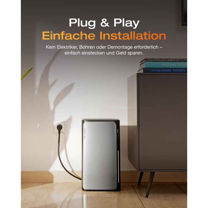 ПДВ, Балконна електростанція з накопичувачем, сонячний накопичувач 1,92 кВтгод, 100 сумісна з усіма балконними електростанціями, 800 Вт двонаправлена, можливість розширення до 11,52 кВтгод, Plug&Play, IP65, TOU&KI