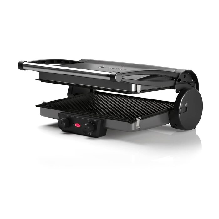 Електричний гриль Bosch 3-в-1 TCG4215 контактний гриль, регулятор температури, піддон для жиру, форма для запікання, знімні алюминієві панелі, 2000 Вт