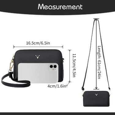 Сумочка жіноча невелика сумка через плече жіноча сумка зі шкіри PU для мобільного телефону з ремінцем на зап'ясті та регульованим