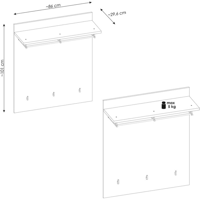 Вішалка для одягу сучасний комплект меблів для передпокою передпокій вішалка для одягу комод дзеркало вішалка для одягу лавка з по