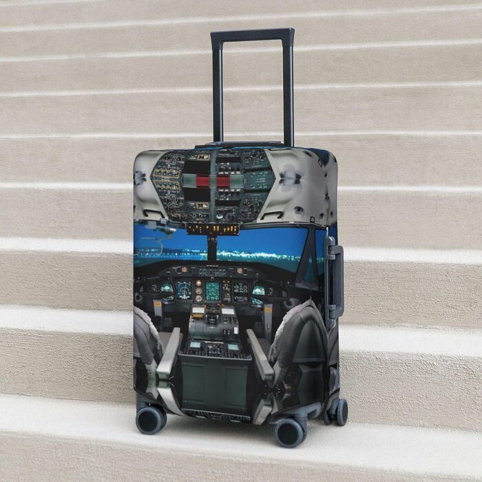 Чохол для валізи Авіаційний кокпіт - захист від пилу та подряпин, еластична обкладинка для подорожей, розмір 90