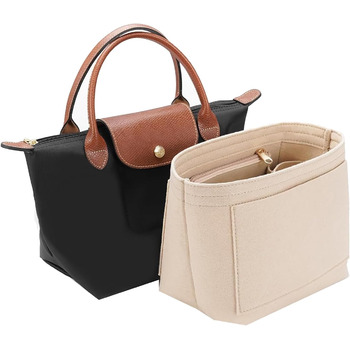 Вставка-органайзер для сумочки Longchamp з довгою ручкою, вставки-органайзери S-bag, сумочка (велика, бежева), XK-KS10-Beige-L1 La