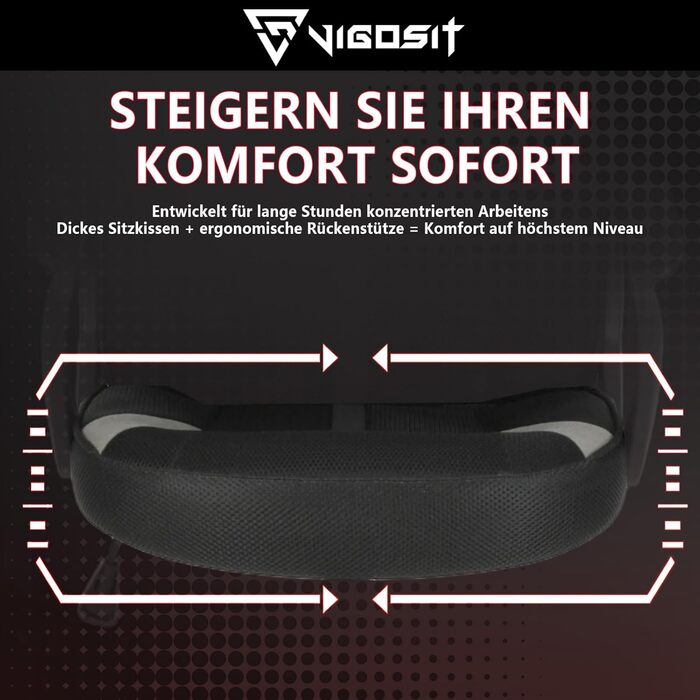 Ергономічне офісне крісло сітка та технічна тканина, регульоване по висоті, поворотне, плавний нахил, поперекова підтримка, робоче крісло для дому або офісу, чорне, важке