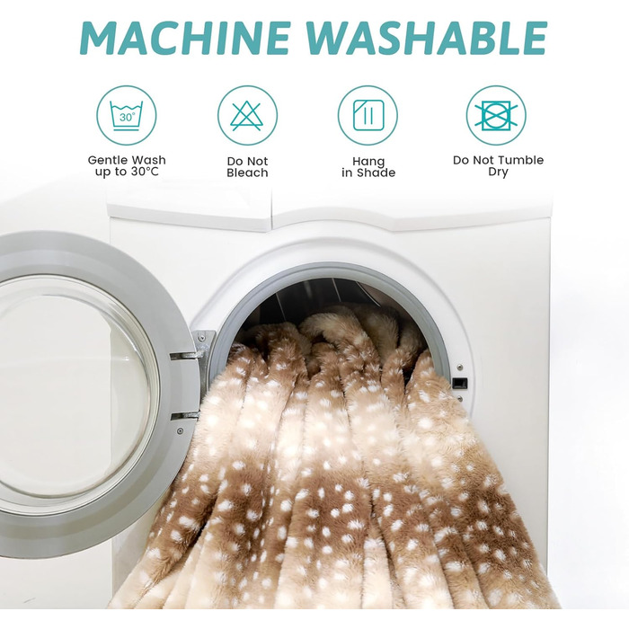 Ковдра зі штучного хутра з принтом оленя, м&39яка водонепроникна ковдра для домашніх тварин для дивана, ліжка та дивана, надійно захищає від сечі для великих собак та котів, двостороння, можна прати, 127x150 см, коричневий принт оленя 127x150 см