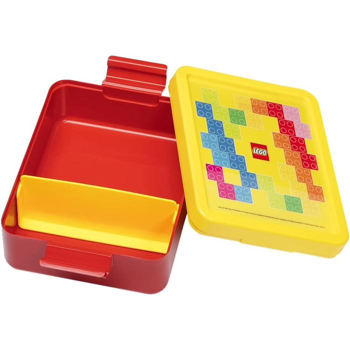 Ланчбокс LEGO Room Copenhagen з відділеннями культовий дизайн, міцний та веселий для дітей, жовто-червоний, можна мити в посудомийній машині, ідеально підходить для приготування їжі, перекусів та подорожей